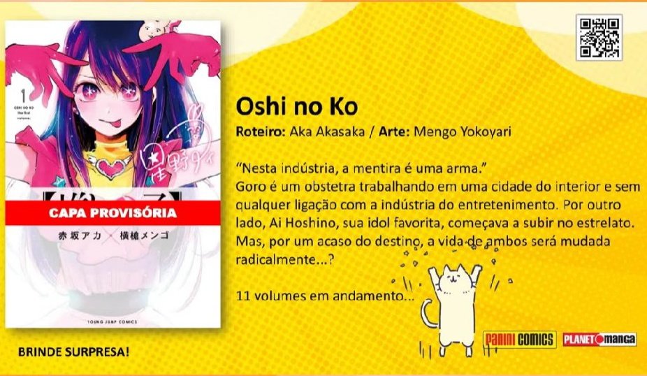 Mangá Oshi no Ko será publicado no Brasil pela Panini