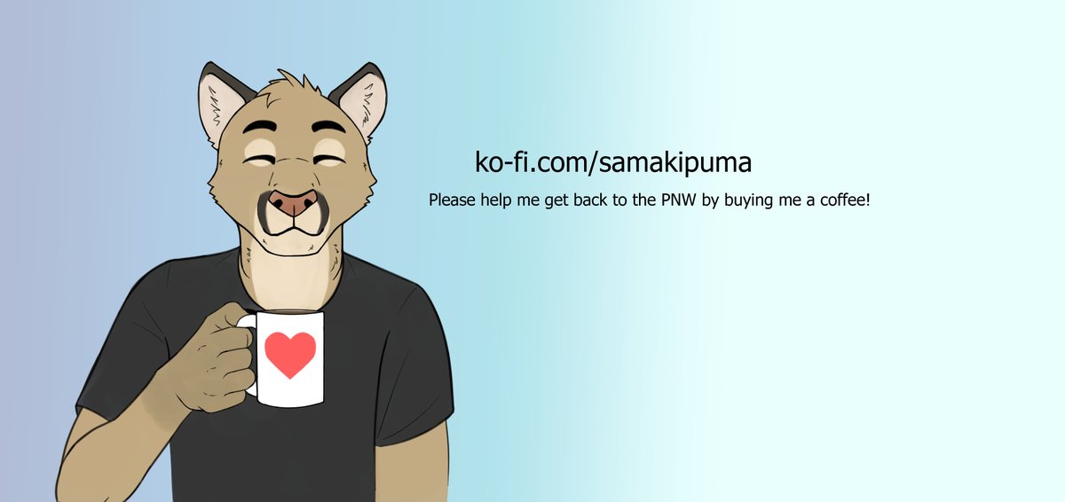 Cafeconpuma's tweet photo. So I'll be making a big move back to my home state for better career opportunities. After a lot of car repairs and a necessary surgery for my dog I'm not as comfortable as I'd like to be financially. Any and all help is greatly appreciated. Link is in my profile! https://t.co/FiV0GPkCUt