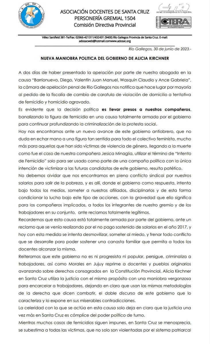adosacP's tweet photo. #BASTA #DE #CRIMINALIZAR #LA #PROTESTA #SOCIAL https://t.co/hOTJgjIEFM