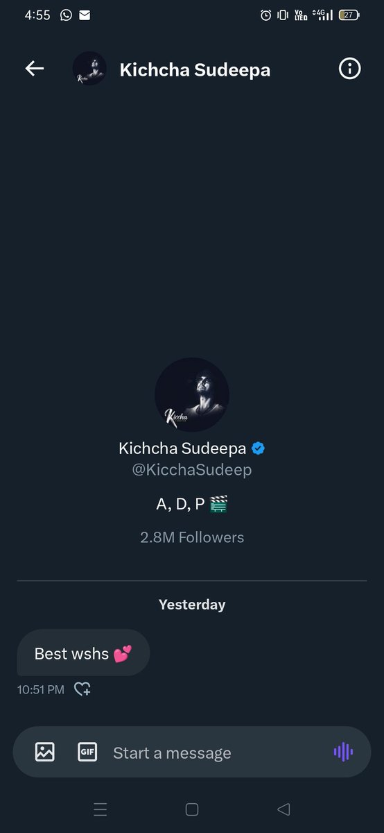 Thank you so much boss @KicchaSudeep  for wishing me your wishes means a lot and I will achieve more thank my Demi god @KicchaSudeep
#K46GlimpseOn2ndJuly 
 #KicchaBOSS #KicchaSudeep #Kiccha46