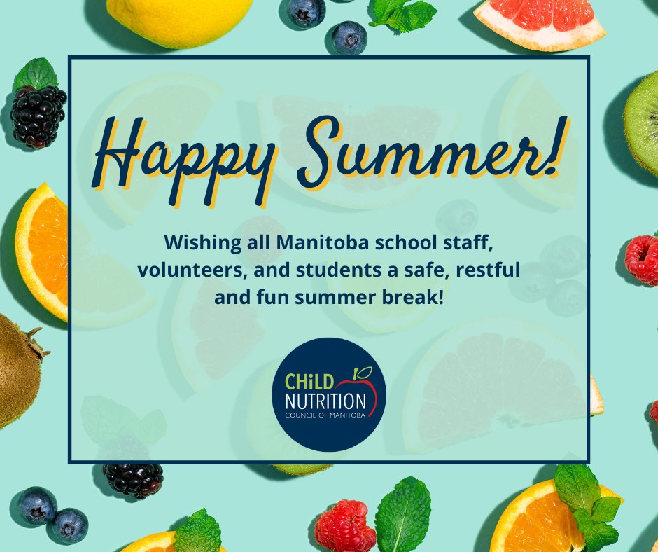 ☀️Happy #summer! We wish all Manitoba school staff, volunteers and students a safe, restful and fun summer break!