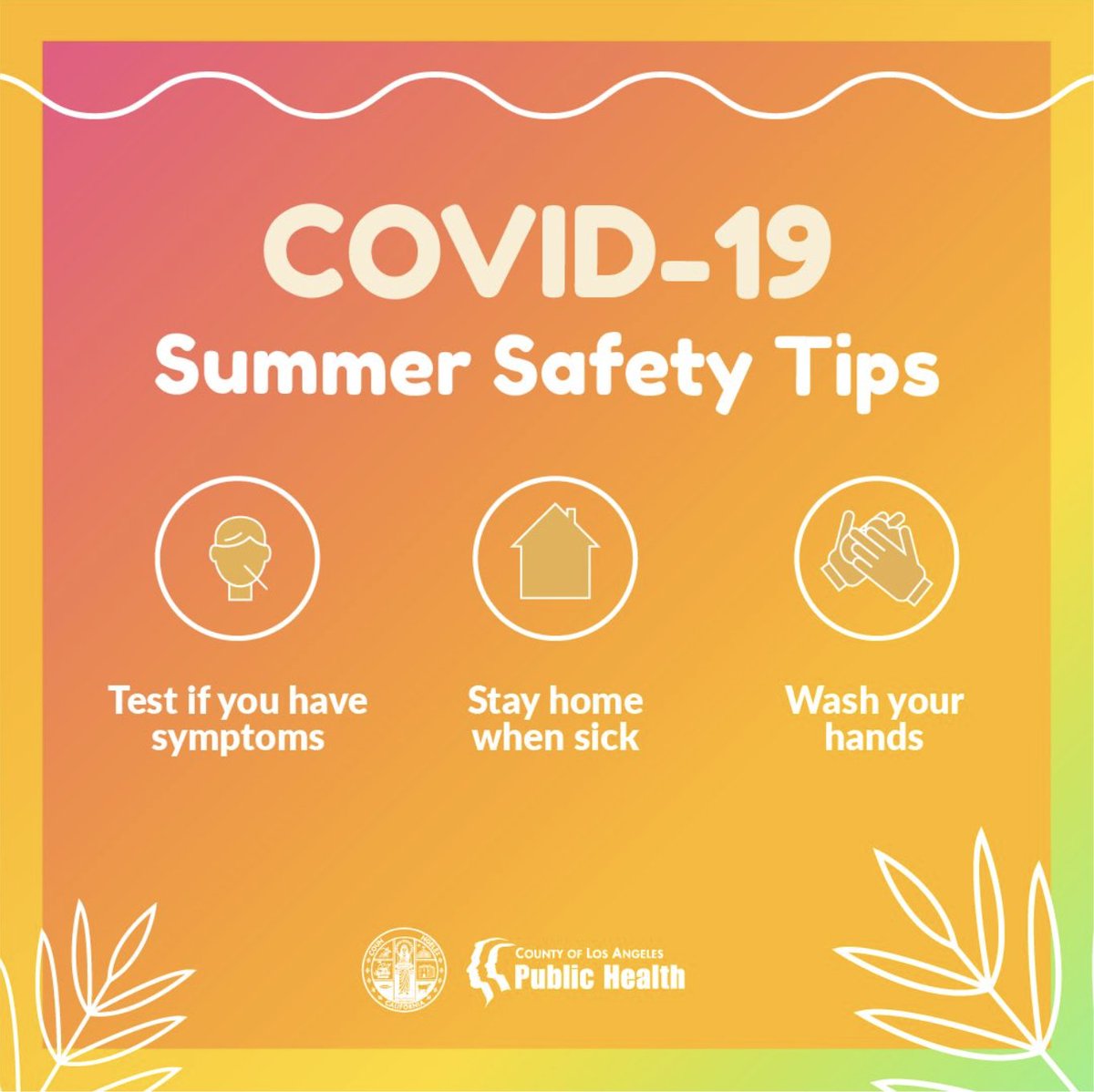 SAVE THE DATE! for GJLA's Beach Day on July 22nd 12-7pm at Dockweiler Beach. For this event, we encourage folks to remain COVID safe by testing if you have symptoms, staying home if feeling sick, and washing your hands often. ph.lacounty.gov/media/summer