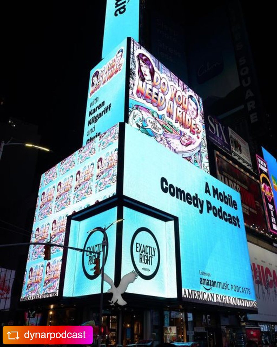 My podcast <a href="/DynarPodcast/">Do You Need A Ride?</a> (and my artwork) in Times Square!