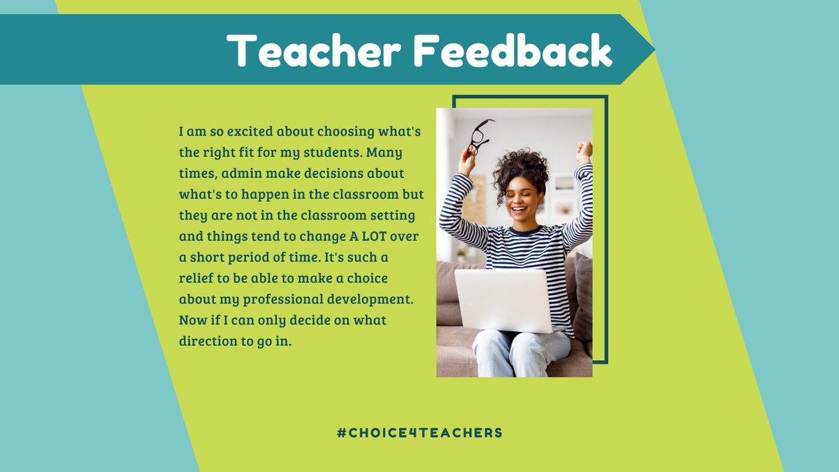 The Gates Foundation found that only 29% of teachers feel highly satisfied with the PD their school and/or division provide. They want more targeted options! #choice4teachers