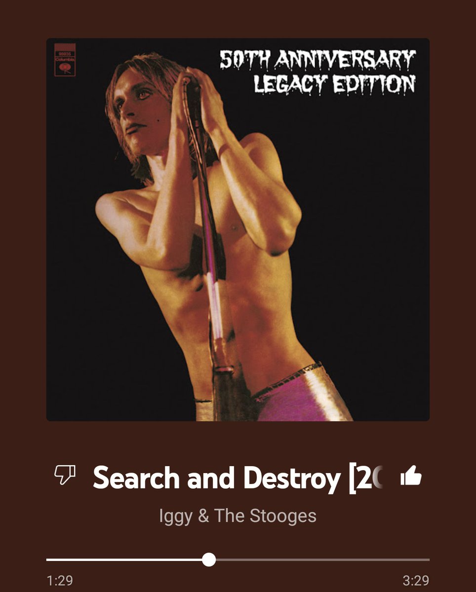 Regepun3516's tweet photo. #今日の音楽 #Nowplaying #jojo
Iggy Pop＆The Stooges
「Search And Destroy」

あ〜！も〜！
何度聴いてもヤバスギぃー↗🤤🎸⚡❤

学生の時にガレージロックやパンクに
どっぷりハマったのは、
間違いなくイギー・ポップのお陰🫠🎸
格好良すぎだろ😭✨

ちなみにジョジョのイギーも好き🐶❤ https://t.co/mpMavapYAU