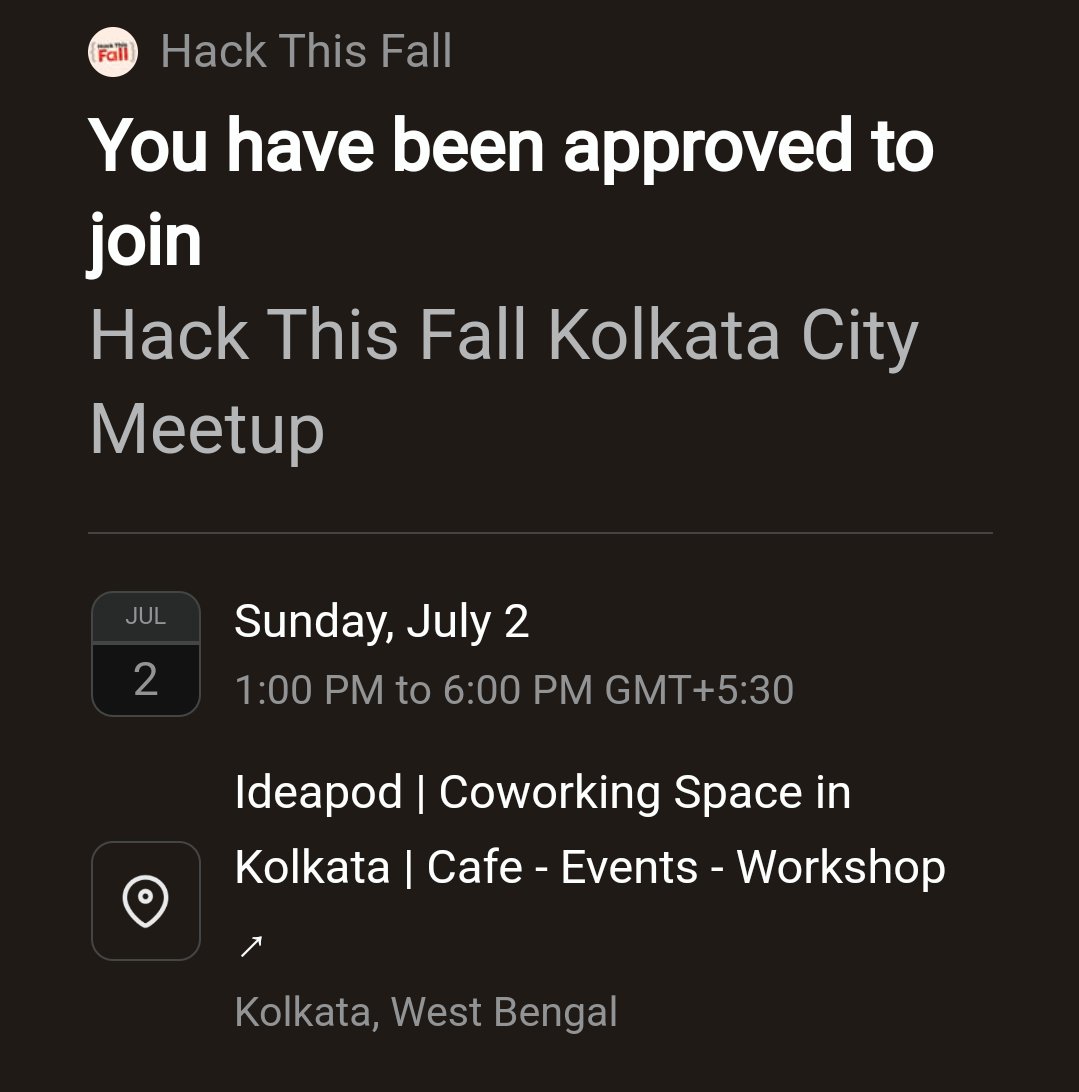 SUMANPA07215369's tweet image. Got The Approval To Attend @hackthisfall Kolkata City Meetup...!(⁠✿⁠☉⁠｡⁠☉⁠)
Really Excited....!!(⁠◕⁠દ⁠◕⁠)
 #HTFMeetups #HTFKolkata.