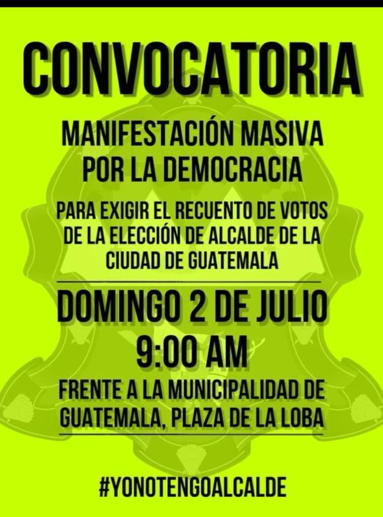 POR FAVOR VECINOS COMPARTIR  

MANIFESTACIÓN POR LA DEMOCRACIA ESTE DOMINGO 2 DE JULIO A LAS 9 AM FRENTE A LA MUNICIPALIDAD