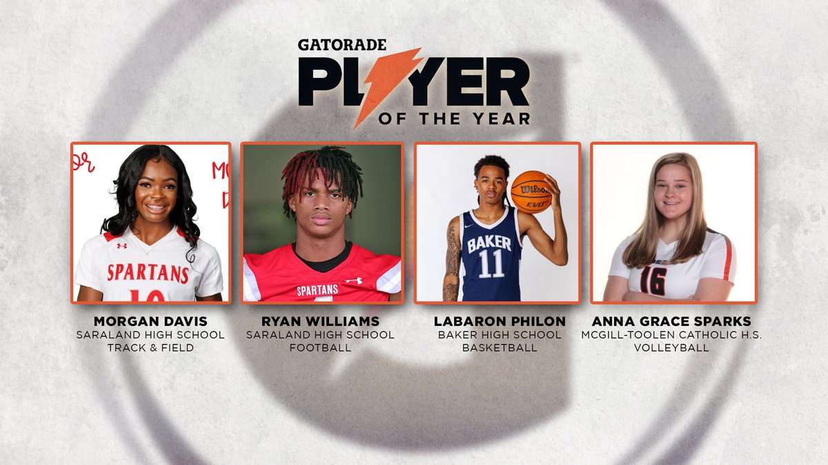Simone Eli (@simoneeli_tv) on Twitter photo The 251 is full of high school stars! 🤩 Four local athletes were named the Alabama Gatorade Player of the Year in their sport for 22-23. Congratulations to <a href="/morgandavis1008/">Morgan Davis</a>, <a href="/Ryanwms1/">𝐑𝐲𝐚𝐧 “𝐇𝐨𝐥𝐥𝐲𝐰𝐨𝐨𝐝” 𝐖𝐢𝐥𝐥𝐢𝐚𝐦𝐬 2</a>, <a href="/LabaronPhilon/">labaron philon</a> & <a href="/Agsparks23/">Anna Grace (AG) Sparks</a>! The <a href="/WKRG/">WKRG</a> sports team has enjoyed covering your career! 👟🏈🏀🏐 The 251 is full of high school stars! 🤩 Four local athletes were named the Alabama Gatorade Player of the Year in their sport for 22-23. Congratulations to <a href="/morgandavis1008/">Morgan Davis</a>, <a href="/Ryanwms1/">𝐑𝐲𝐚𝐧 “𝐇𝐨𝐥𝐥𝐲𝐰𝐨𝐨𝐝” 𝐖𝐢𝐥𝐥𝐢𝐚𝐦𝐬 2</a>, <a href="/LabaronPhilon/">labaron philon</a> & <a href="/Agsparks23/">Anna Grace (AG) Sparks</a>! The <a href="/WKRG/">WKRG</a> sports team has enjoyed covering your career! 👟🏈🏀🏐