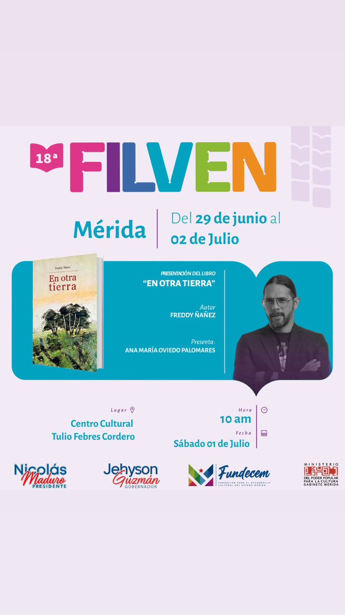 Esto es mañana. Va a estar muy bueno porque será una conversación entre amigos. Ojalá nos veamos allá. #FilvenMerida
