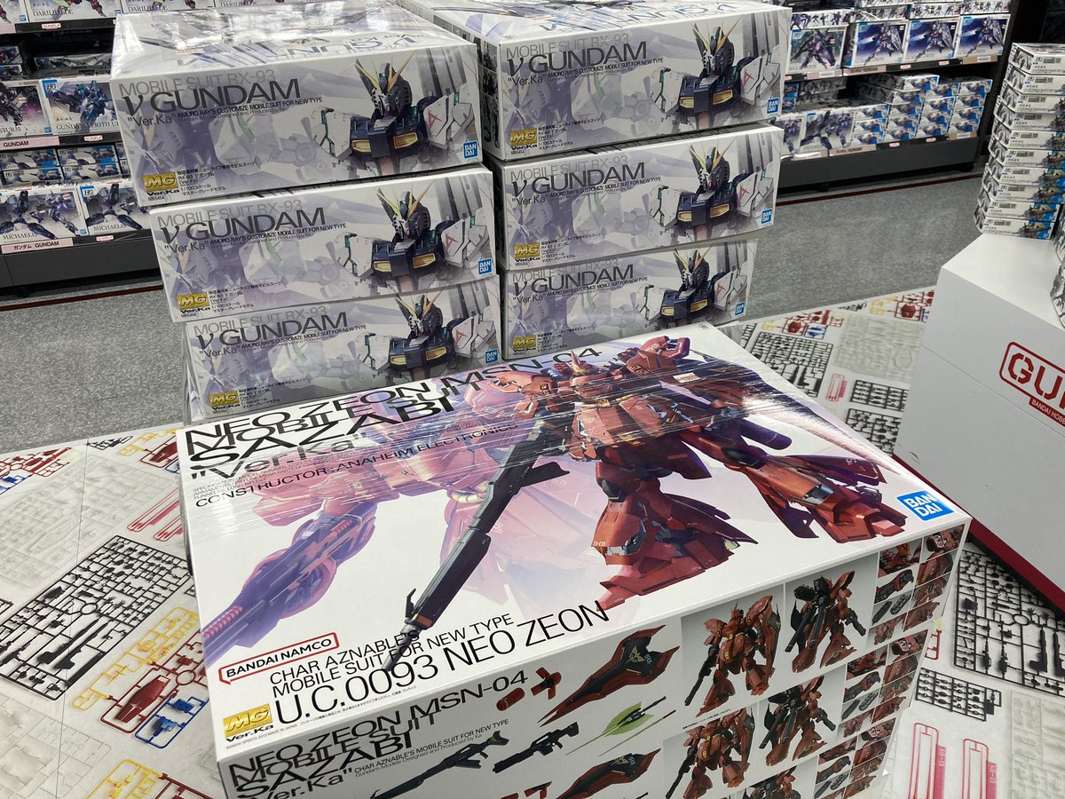 MSN100HYAKU0084's tweet photo. 朝の池袋ヤマダデンキ
入荷在庫状況。

MG Zガンダム Ver.Ka
MG ドム僅少在庫有り。

MG νガンダム Ver.ka
HG 1stガンダム大量在庫有り。

#ヤマダデンキLABI1池袋
#ガンプラ再販
#転売ヤーを許すな https://t.co/d14ouGIVuQ
