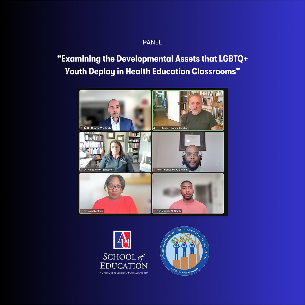 AU School of Ed (@au_schoolofed) on Twitter photo (1 of 2) Summer Institute on Education, Equity, and Justice Director Dr. Antonio Ellis and Chair Dr. Cheryl Holcomb-McCoy would like to thank the event’s panels, who gave audiences eight excellent discussions on #mentalhealth. Stay tuned for links to #video recordings. <a href="/AmericanU/">American University</a> (1 of 2) Summer Institute on Education, Equity, and Justice Director Dr. Antonio Ellis and Chair Dr. Cheryl Holcomb-McCoy would like to thank the event’s panels, who gave audiences eight excellent discussions on #mentalhealth. Stay tuned for links to #video recordings. <a href="/AmericanU/">American University</a>