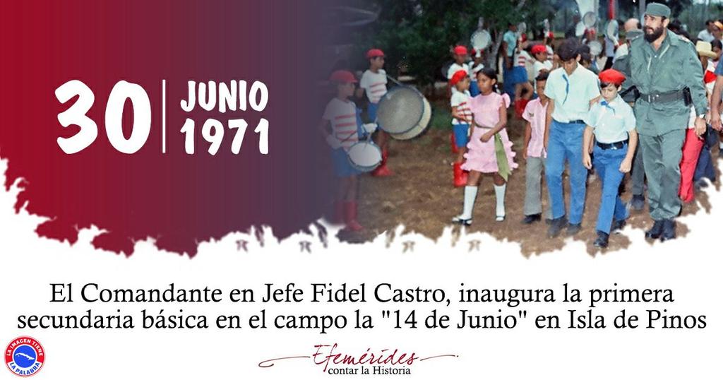 <a href="/VidePvide/">#HistoriaAlDía🇨🇺</a> #HistoriaAlDía 
Como un digno homenaje al general Antonio Maceo, como un homenaje al Che, llamémosle a esta primera escuela, digno de su ejemplo, digno de su historia y digno de lo que quisieron para nuestra patria, escuela “14 de Junio”.
Fidel
#DeZurdaTeam