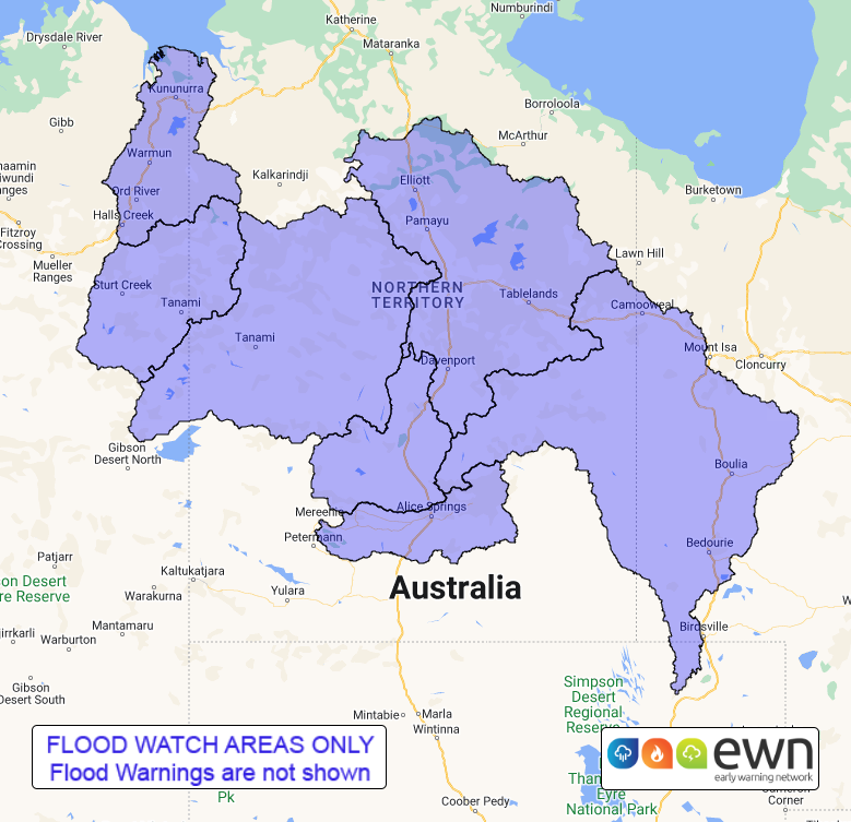 NT Flood Watch for Central parts of the Northern Territory. #flooding #ewnalerts #danger #river #alert #bneflood #NT #ntfloods bit.ly/3XvIvdm