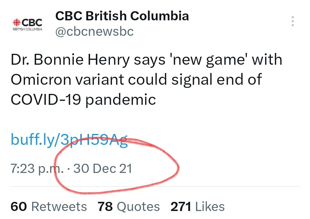 Omg. Searching for something else. Found this. How the hell does  Bonnie Henry still have a job?!

#bcpoli #MorallyBankrupt #SocialMurder #CovidIsNotOver
(not with these incompetent narcissists in charge. Enjoy the current brief lull ...)