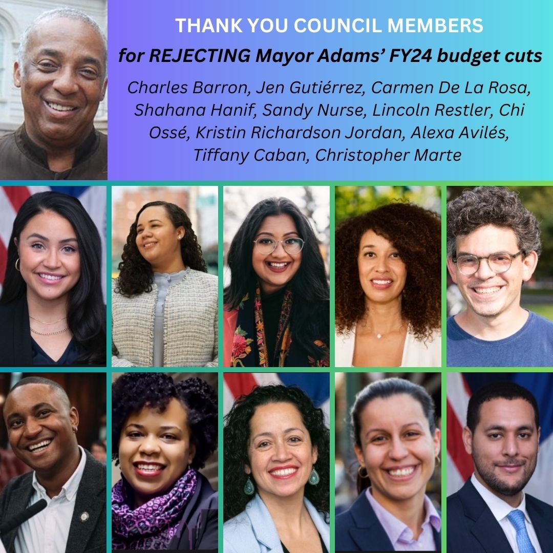 TY to CMs who voted NO to reject the Mayor's budget cuts -- &amp; to all who fought to claw back funding for our communities! The fight for #CareNotCuts is far from over; we'll continue to fight against the Mayor's budgetary war on poor &amp; working class people. More analysis to come.
