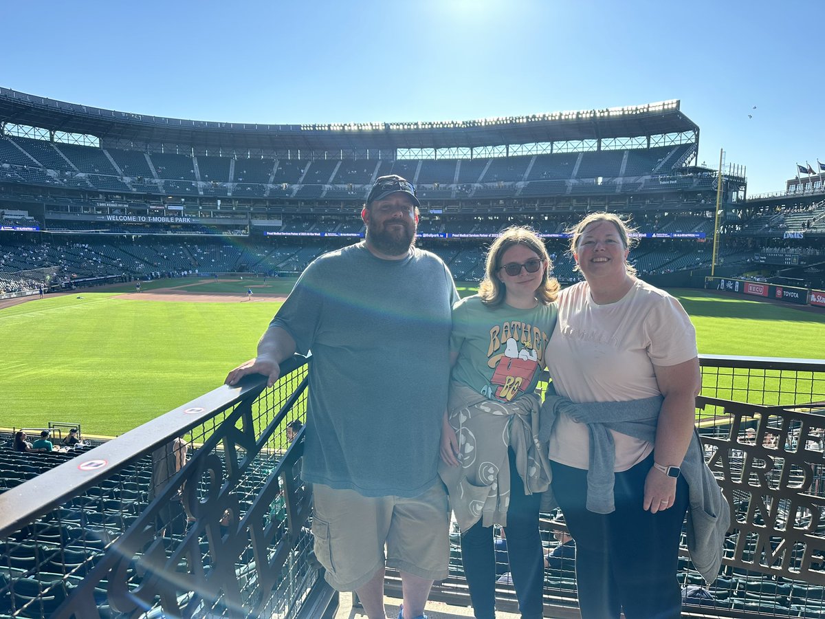 hubacious's tweet photo. Gabby taking in her first MLB game! I guess when in Seattle, go Mariners! https://t.co/Qiae2jHluX