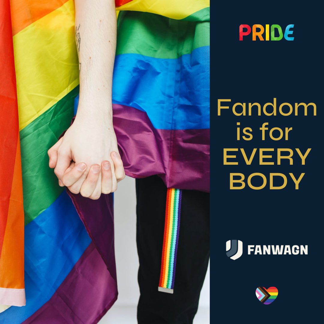 FanWagn's tweet photo. The beauty of fandom is we all can celebrate what we love and identify with.

FANDOM IS FOR EVERY BODY ⚧️ 

🏳️‍🌈🏳️‍⚧️ FANWAGN is proud to be an ally for LGBTIQA+ people who put their passion on their sleeve. 

Happy #PRIDE today and every day. 
#pridemonth  #lgbtqinclusion https://t.co/dBlVqjbTfP