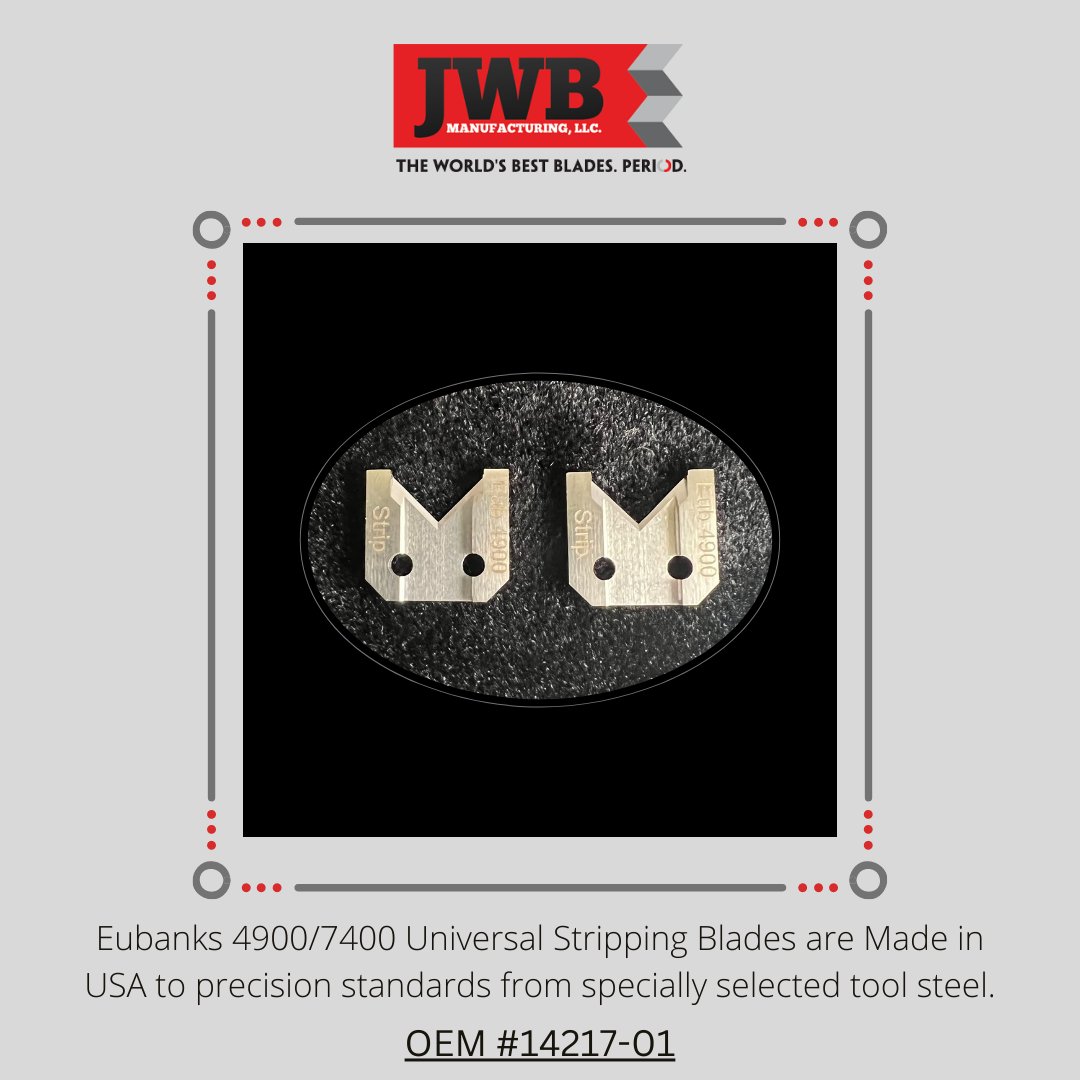 Purchase Today‼️ Eubanks 4900/7400 Universal Stripping Blades are Made in USA to precision standards from specially selected tool steel.
These blades are sold as a pair. OEM #14217-01

Purchase Link:
bit.ly/4900strip