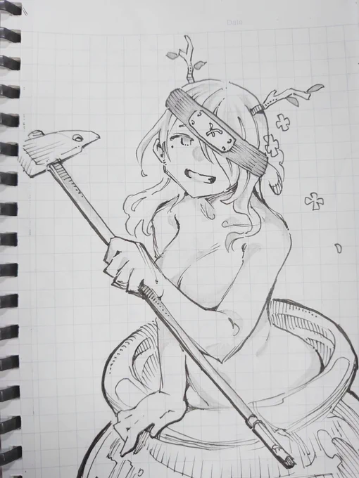 かわいい女の子を描きました。
#FineFaunart 