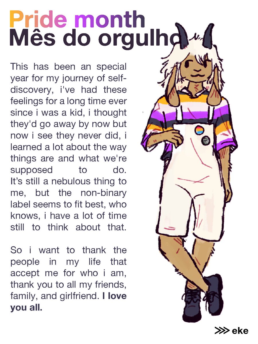 A little note for the remaining hours of pride month, i wish you all the best and please, stay safe.