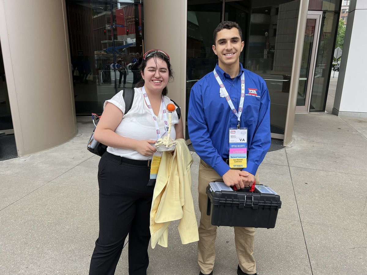 KRHS TSA (@krhstsa16) on Twitter photo Sydnie and Sufyan competed in Technical Problem Solving. Although their MacGyverโd catapult didnโt quite achieve the goal, they still had fun at the <a href="/NationalTSA/">National TSA</a> Convention! Sydnie and Sufyan competed in Technical Problem Solving. Although their MacGyverโd catapult didnโt quite achieve the goal, they still had fun at the <a href="/NationalTSA/">National TSA</a> Convention!