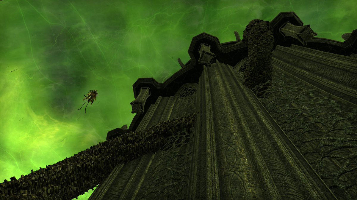 Devoted_Tales's tweet image. #ESOFam, I wondered whether the monolith between the Soundless Bight &amp;amp; Ravening Morass was the Summit of #Apocrypha from the Last Dragonborn’s battle w/ Miraak in TES V, &amp;amp; I’m not sure tbh, but I did learn it’s possible to reach the 1st tier! #Necrom #ESO