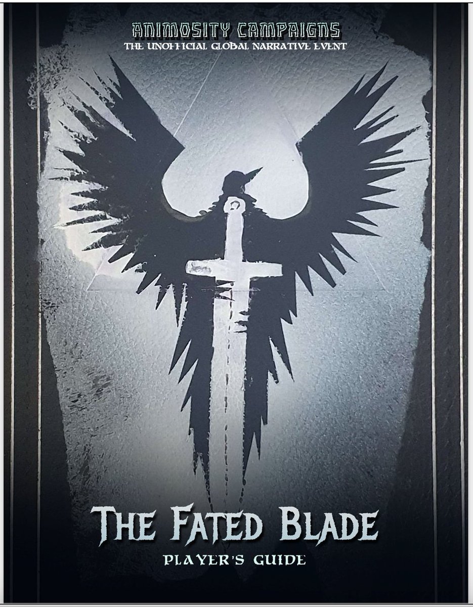 AnimosityCmpgns's tweet photo. Animosity Campaigns presents the season five player’s guide for the summer AoS narrative "The Fated Blade".
https://t.co/8YvLlmOCX0...
#AOS #GamesWorkshop #WarhammerCommunity #NarrativePlay #Warhammer #AgeofSigmar #AnimosityCampaigns #AnimosityV #TheFatedBlade #DaWarpath https://t.co/7MWm5rgwaP