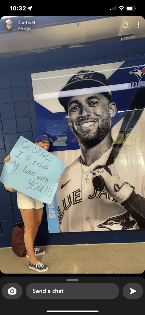 mschoms's tweet photo. First game ever!! @GeorgeSpringer @BlueJays https://t.co/zMUQJywFbk