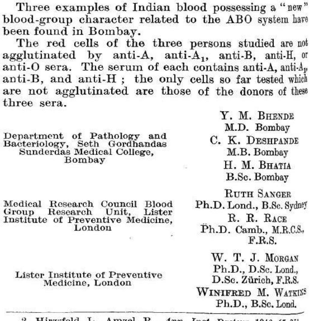 paurasmhatre's tweet photo. #BombayBloodGroup discovered at #KEM Hospital
So proud and blessed to be a part of this institution
Images Via: @GosumecUSA Instagram
#MedTwitter Can you describe what the Bombay Blood Group is?
#SethGSMC #KEMH #Hematology https://t.co/jphVZnq8bg