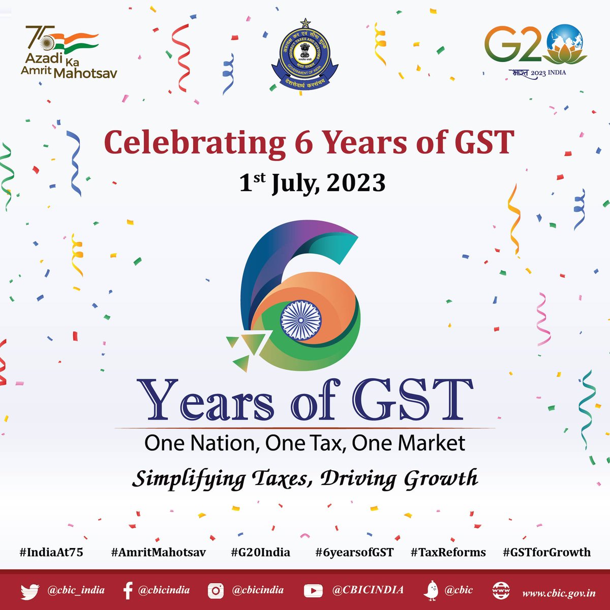 MSBalajiMSB's tweet photo. இன்று 6வது சரக்கு & சேவை வரி #GST தினம், ஜூலை 1, 2017 அன்று தொடங்கப்பட்டது. #OneNation #OneTax #OneMarket ன் இந்த சின்னமான பயணத்தை கண்டறிந்து, GST@6 இந்தியாவின் பொருளாதார சூழலை எவ்வாறு மேம்படுத்துகிறது என்பதை பார்ப்போம்
#6YearsofGST #TaxReforms #GSTforGrowth #EaseofDoingBusiness
@annamalai_k @nsitharaman