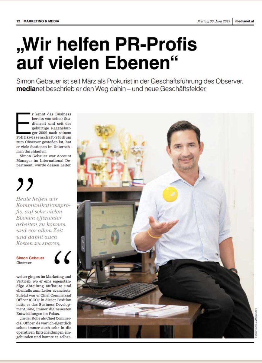 "Heute helfen wir Kommunikationsprofis, auf sehr vielen Ebenen effizienter arbeiten zu können und vor allem Zeit und damit auch Kosten zu sparen.” CCO <a href="/simon_gebauer/">Simon Gebauer</a> im <a href="/medianet_at/">medianet Marketing & Media</a> Interview medianet-at.cdn.ampproject.org/c/s/medianet.a…