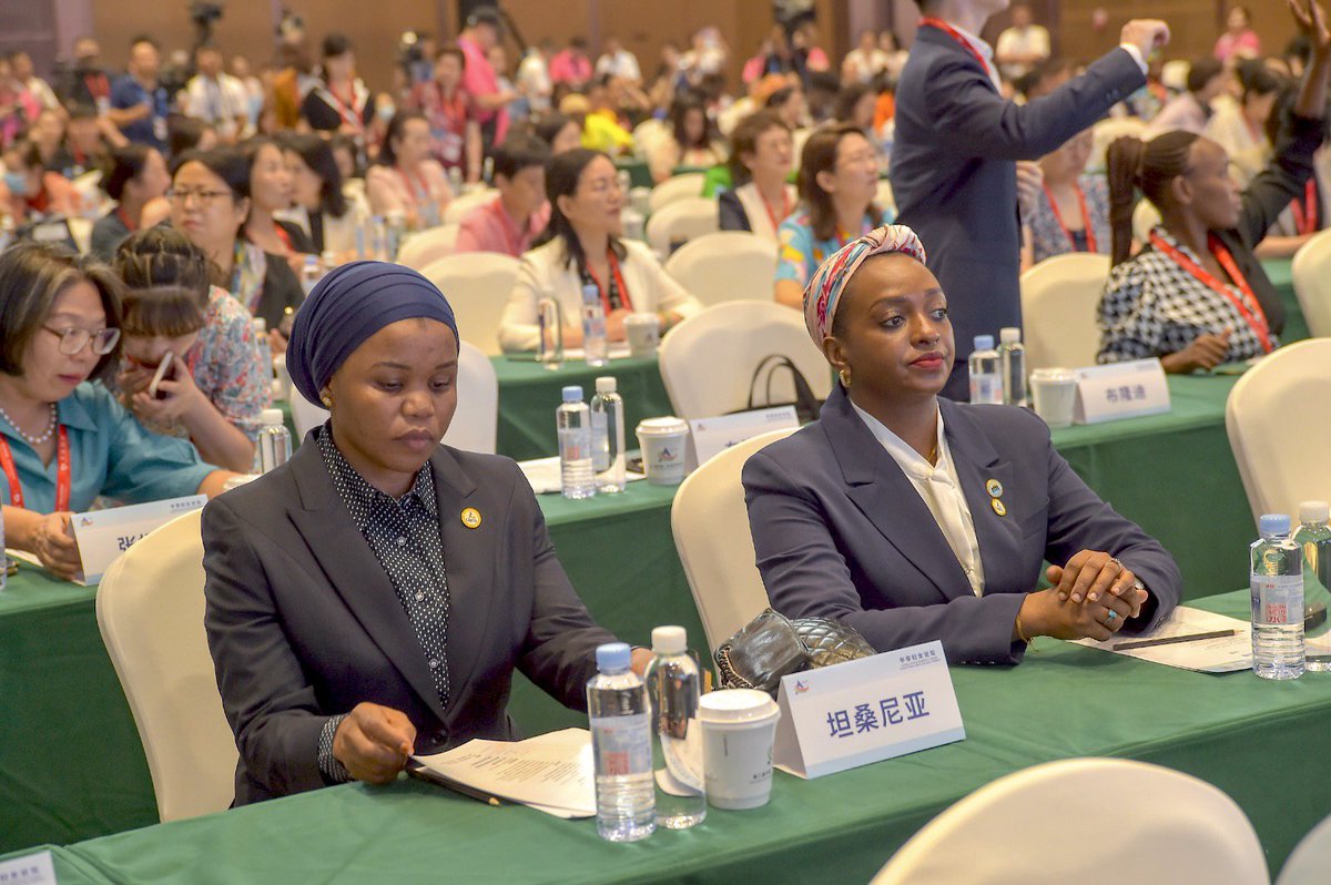 Fatma_Fungo's tweet photo. I have attended the China-Africa Women's Forumwith the theme, "Pooling the Strength of Chinese and African Women Jointly Promoting the Comprehensive Development". Madam Mariam Mwinyi, the First Lady and Chairperson of #ZMBF delivered a Keynote Speech. @ZMaishaBoraF https://t.co/hU89jGM85H