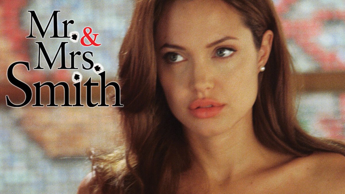 NewOnNetflixUK's tweet photo. Mr. &amp; Mrs. Smith (2005) 2hr [15] Married life in the suburbs turns from lethally dull to just lethal when John and Jane Smith discover they're both undercover assassins.... https://t.co/z90rgwHIC5 #StreamingAgain https://t.co/EApETilgw4