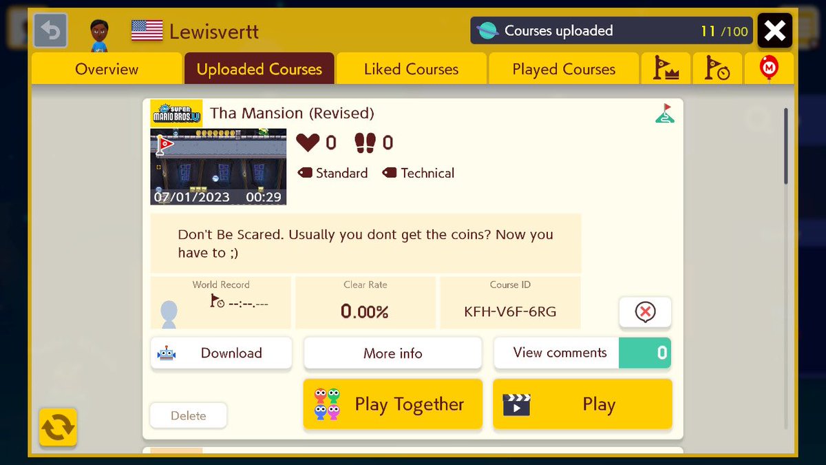 lewisvertt's tweet photo. @DashieXP More Mario Maker soon??? 🤩 #Dashiemaker2 #dashiemaker https://t.co/S0RdKSwG0s