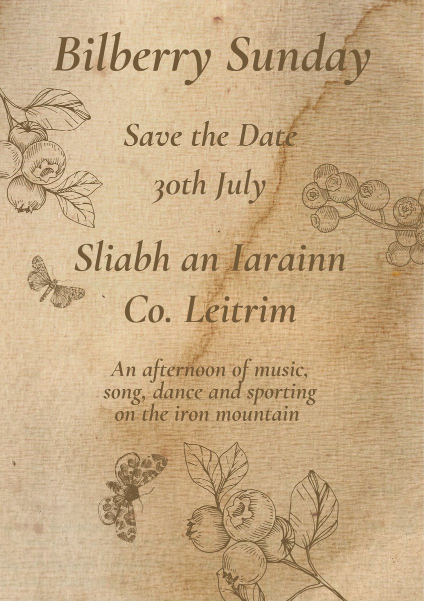 EdwinaGuckian's tweet photo. Something special brewing for Bilberry Sunday where we’ll be celebrating Lughnasa on our Iron mountain. 
More info coming soon! #Leitrim
@artscouncil_ie https://t.co/YEVxTs9HiT