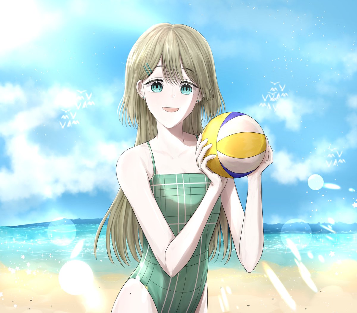 maemi_TSI's tweet photo. #TSIKengaku

" สนใจเล่นวอลเล่ย์บอลชายหาดด้วยกันไหมคะ? "

(แวะมาแปะสกินชายหาดในฤดูร้อนย้อนหลังนิดหน่อยค่ะ ㅠㅠ🌤🏖) https://t.co/sIN2nA6djw
