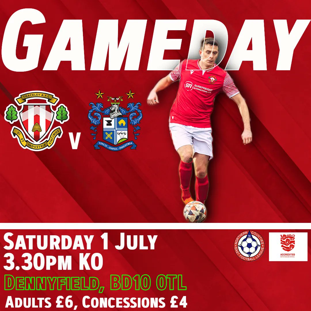 ThackleyAFC's tweet photo. GAMEDAY | Football is back today, as we face @buryfcofficial in our 1st pre-season game at HOME at Dennyfield. A reminder that today is a DOUBLE HEADER with Thackley AFC Ladies playing Bury FC Women at 12noon before this game at 3.30pm.

Entry price is for BOTH!

#ThackleyAFC https://t.co/Qhkhljhyoo