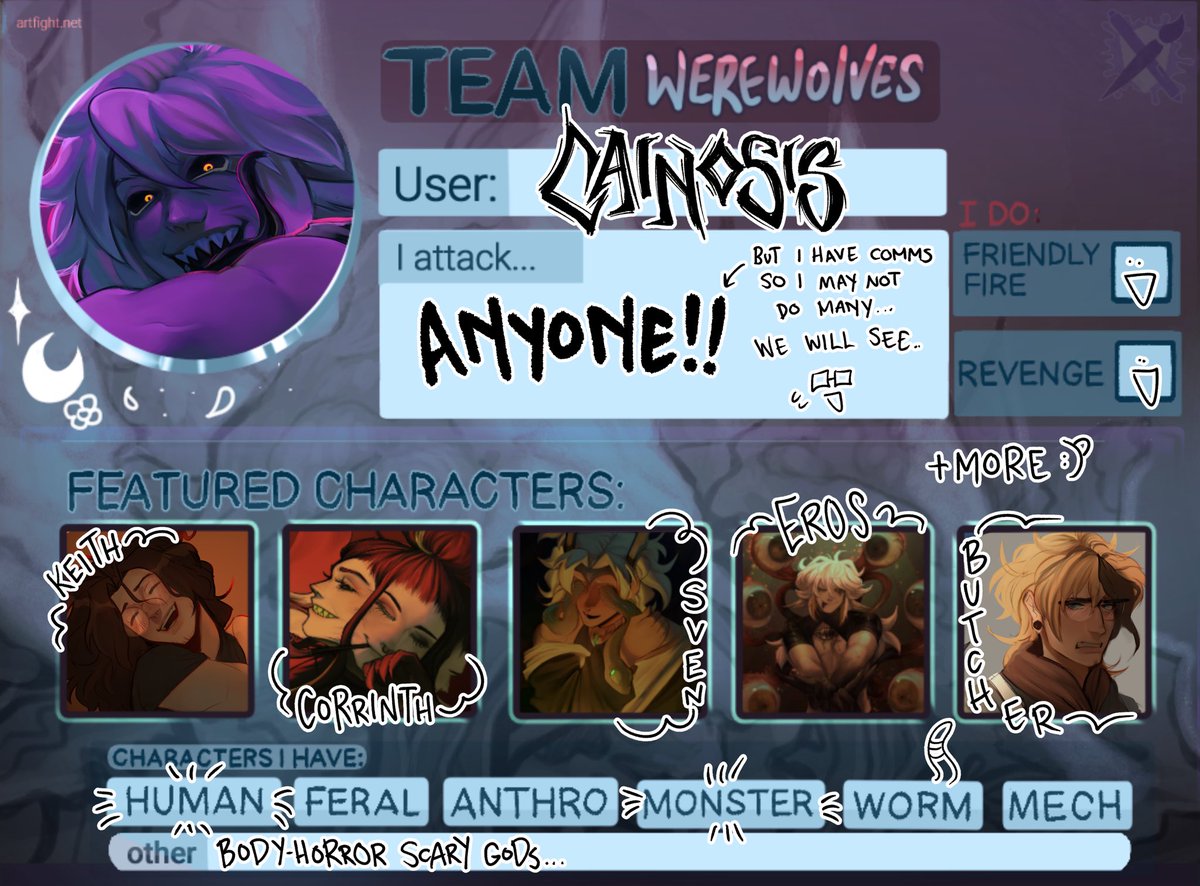 lets get it #artfight #artfight2023 #teamwerewolves