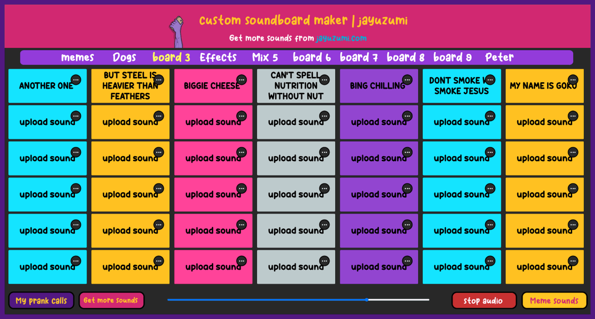Finally finished my Custom Soundboard Maker, Download it FREE now ...