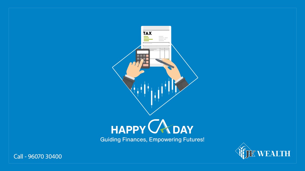 Celebrating the Indispensable Role of Chartered Accountants in our lives. 
Happy Chartered Accountant’s Day to all our CAs!

#charteredaccountday #charteredaccount #charteredaccountancy #charteredaccountantlife #charteredaccountantsupdates #jkwealth #sharemarket