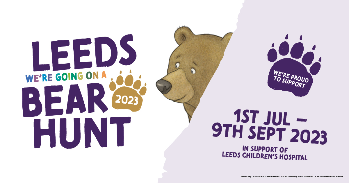 🐻 Are you ready to go on a Bear Hunt? The trail is now live! 

🗺️ You can pick up a trail map from the Leeds Hospital Charity ‘Bear Cave’ pop up shop in Trinity shopping centre. 

🍯 Find out more: orlo.uk/8qi2R
