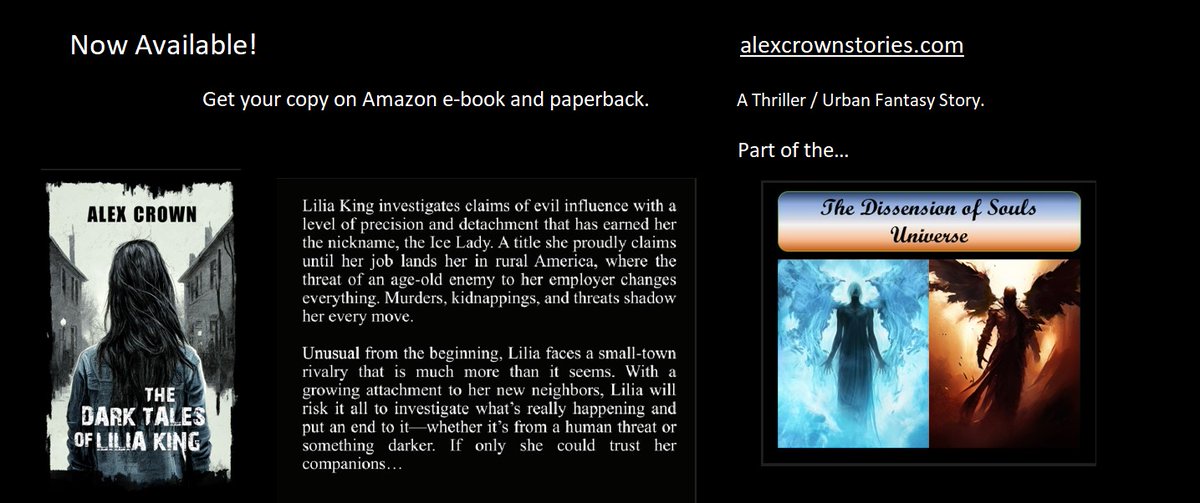 ACrownstories00's tweet photo. Dark Tales of Lilia King is now available!
Visit: https://t.co/YHcXmuLVoo

#Writers #Writerslift #WritingCommunity #Books #Readers #ReadingCommunity #Readers #Readersoftwitter #BooksWorthReading #ShamlessSelfpromo #Scary #Thriller #Novel #Readsy #ProWritingAid https://t.co/xFOUV5AC0K