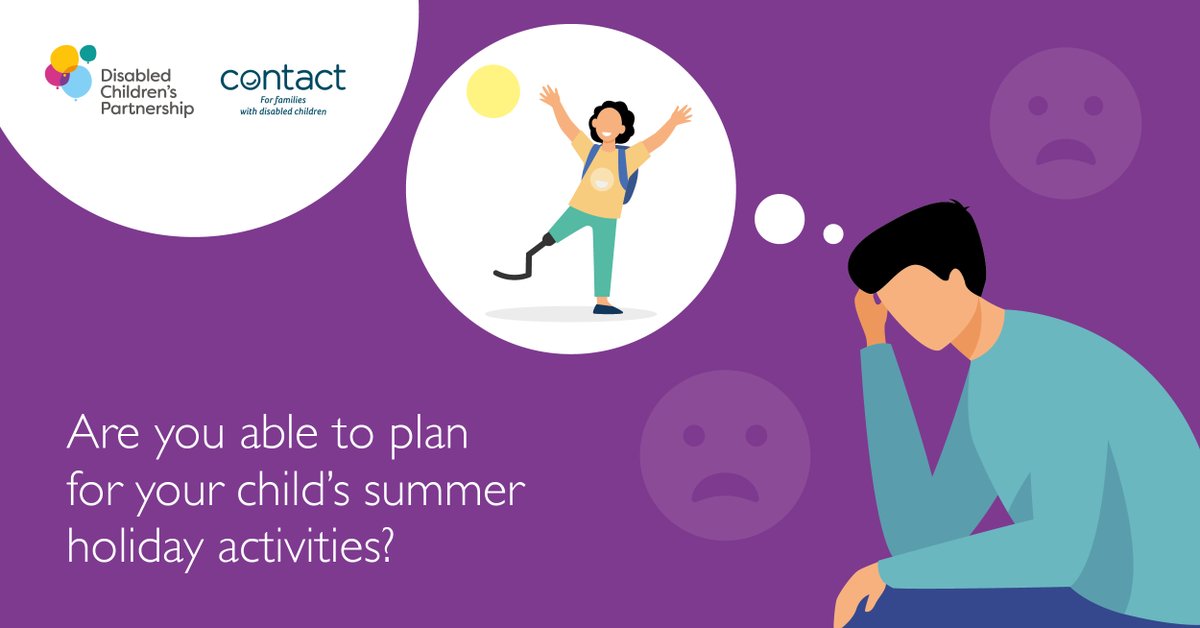 Today is your last chance to tell <a href="/contactfamilies/">Contact</a> and <a href="/DCPcampaign/">Disabled Children's Partnership</a> about the difficulties you face in arranging summer holiday activities for your disabled children.

Take the survey before it closes tomorrow and help us effect change for families: bit.ly/HolidayClubSur…