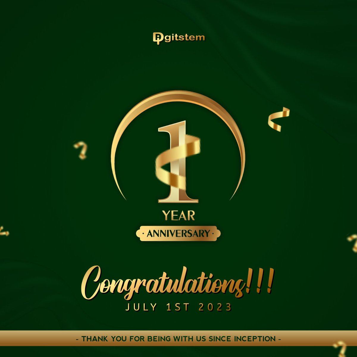 digitstem's tweet photo. Happy  first Anniversary to us @digitstem 

It's a big day today 

We will be hosting some of our finest affiliates  and also awarding cars to deserving affiliates.

And of course today  will not be complete without the  Saturday morning Blessing as well 💰💰💰.

Thank you for being a part of this journey.
From all of us @digitstem we love you specially.
