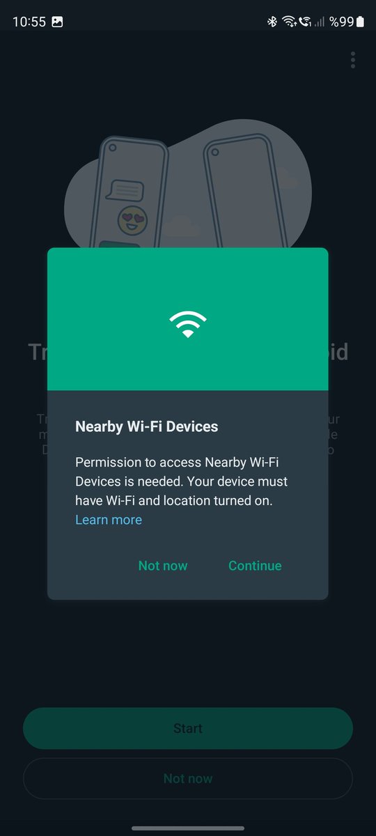 huseyinfiliz_'s tweet photo. @WABetaInfo Rounded alerts menus that are now available for me. Additionally, the feature of transferring messages without Google Drive using QR codes has been available. Lastly, the icons on the floating new message buttons at the bottom right of the home screen have reverted to white color https://t.co/6YtZI4Nkhh