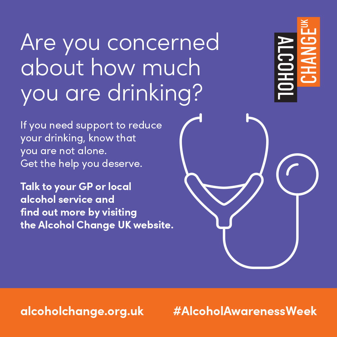 If you are concerned about how much you are drinking, talk to your GP or local alcohol services. 💜

#AlcoholAwarenessWeek

ℹ️ @DurhamRecovery call 03000 266 666 or email CDDARS.adult@humankindcharity.org.uk
👉 alcoholchange.org.uk