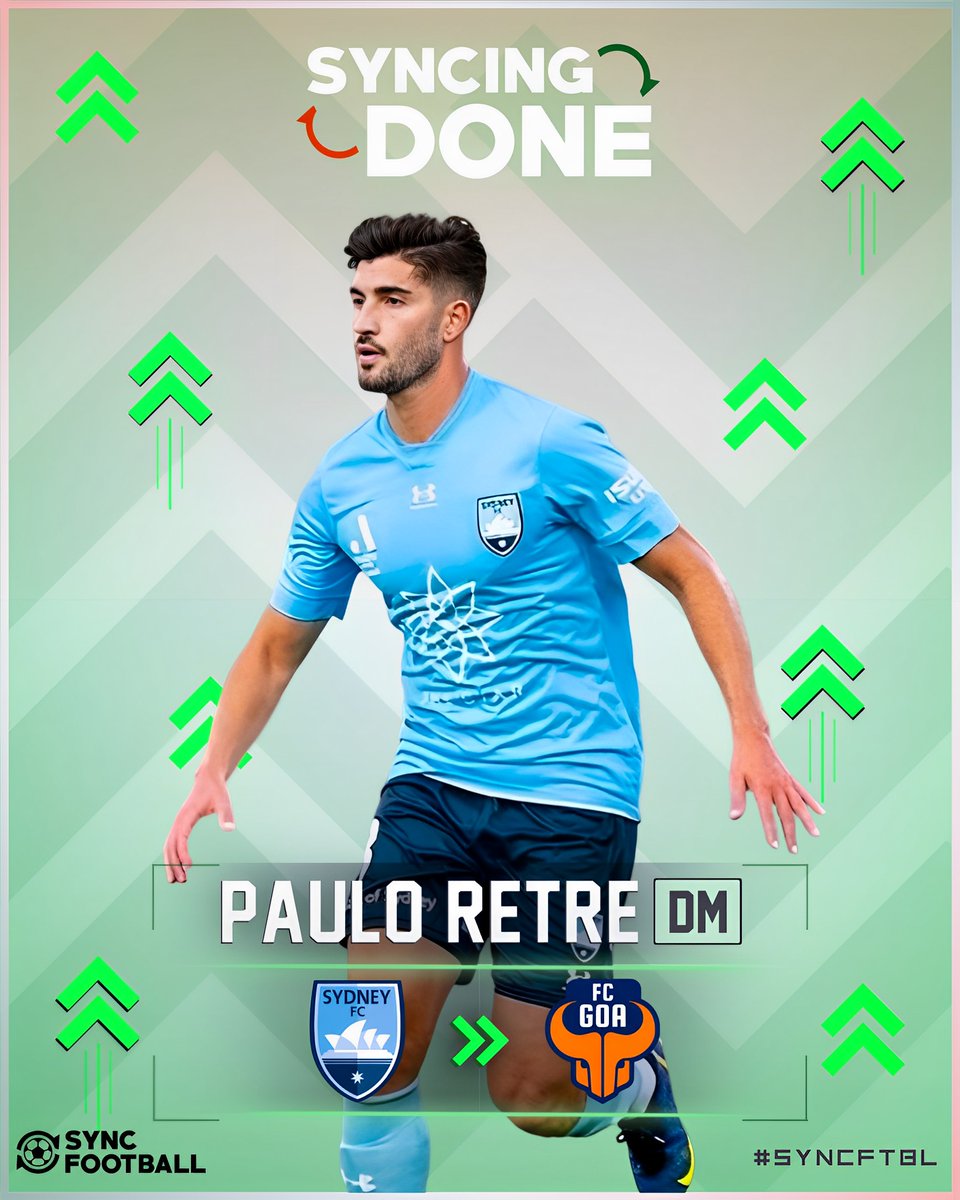 ✅ Sync𝗗𝗢𝗡𝗘 ~ Hey #gaurs your no.6 is here! 🟠

FC Goa officially announced that Paulo Retre joined the family till 2025!

#forcagoa #fcg #heroisl #syncftbl