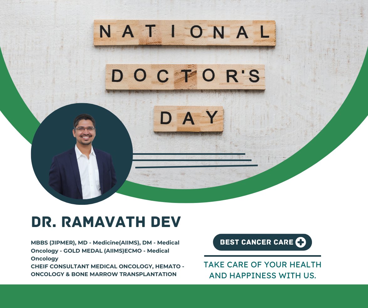 On National Doctors Day, let's take a moment to thank the dedicated doctors and my fellow oncologists in Visakhapatnam who are working tirelessly to save lives. If you or someone you know is battling cancer, please reach out to one of us experts today.