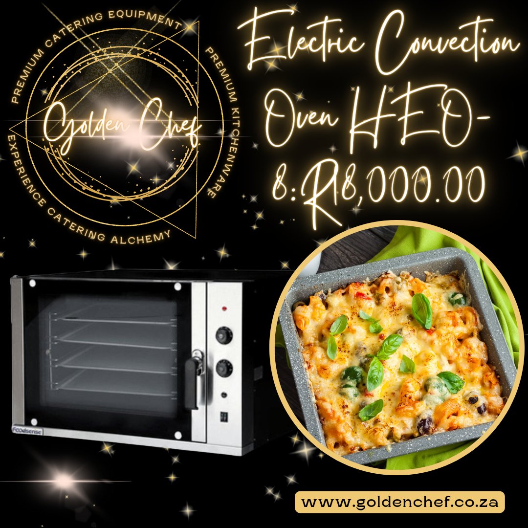 Do you need an Oven? Then how about this one for the Golden Price of R18,000.00?

If you need one of these, shop with us online, or at our showroom in Brooklyn.

goldenchef.co.za
#premiumequipment #goldenprice #restaurantsupply #electric #goldenchef #convectionoven