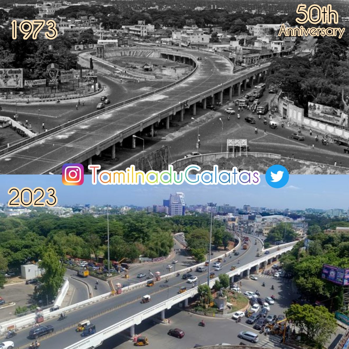 tamilnadugalata's tweet image. Chennai’s important landmark — Anna Flyover or Gemini Flyover — which has withstood the test of time and changes in the city, turns 50 on July 1.

#AnnaFlyover #GeminiFlyover #Chennai #Tamilnadu #AnnaSaalai @UpdatesChennai @ChennaitesDotIn